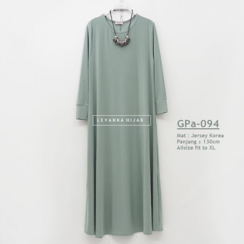 GPa-094 Gamis Polos Semi Klok
